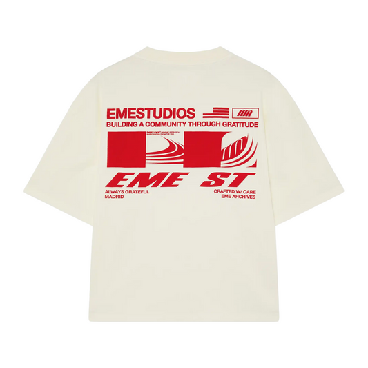 Polera Eme Studios Metropolitan Off Sand Oversized