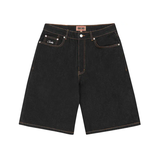 Short Corteiz Dual Stripe Denim Short Washed Black