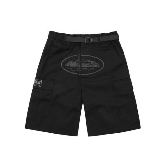Short Corteiz Alcatraz Cargo Triple Black