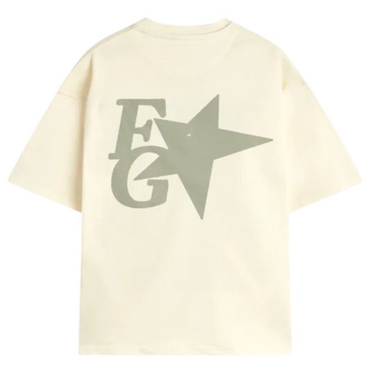 Polera Fake Gods Star Boxy Cream