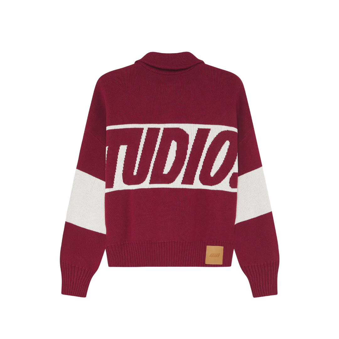 Sweater Eme Studios Thrill Burgundy Zipper