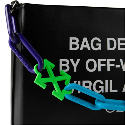 Cartera Off-White Block Pouch Met Black/White