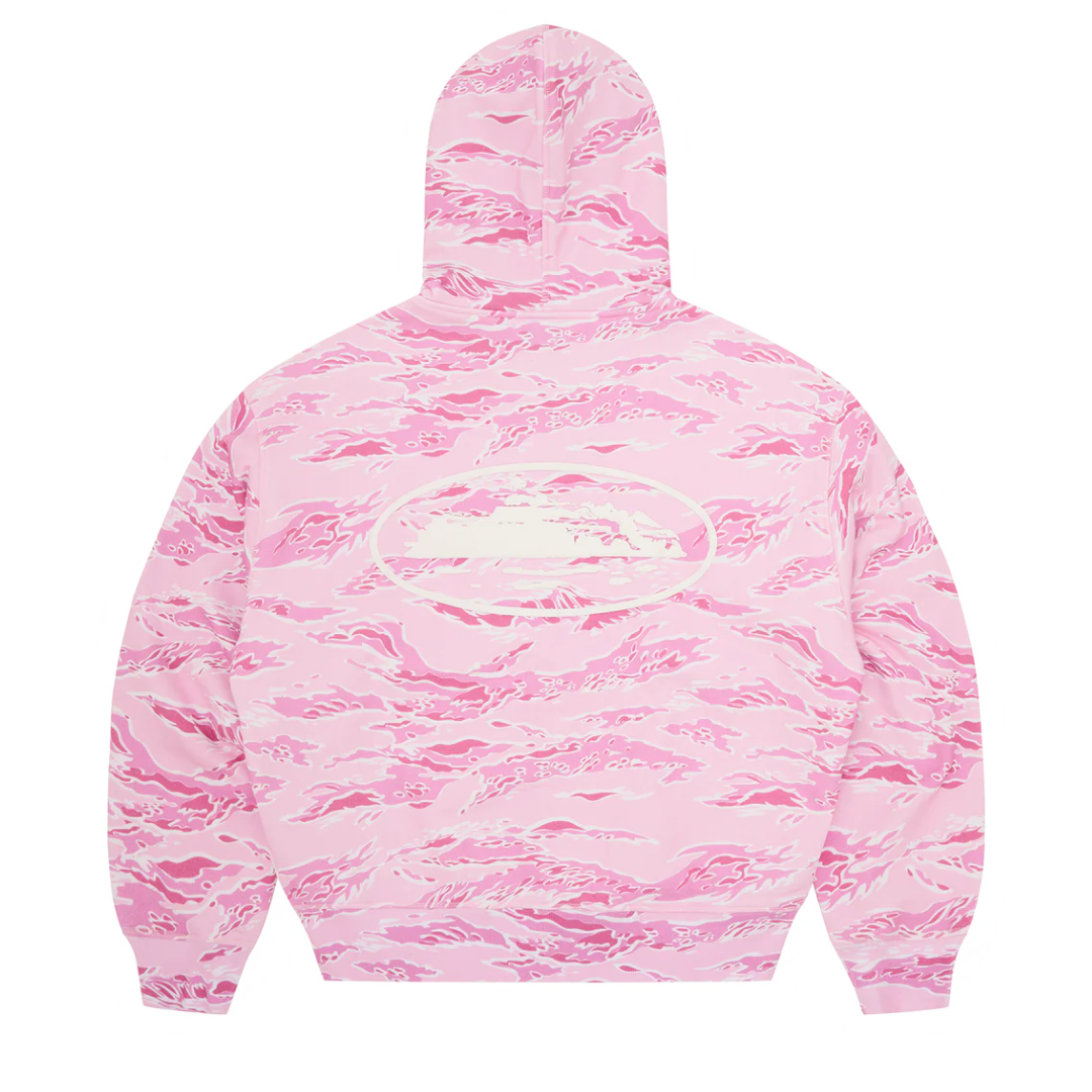 Poleron Corteiz Island Puff Pink Tiger