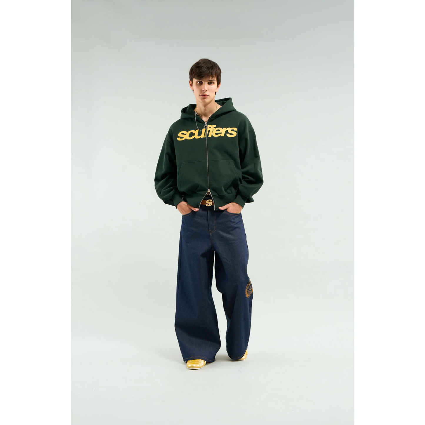 Poleron Scuffers Essential Green Zipper