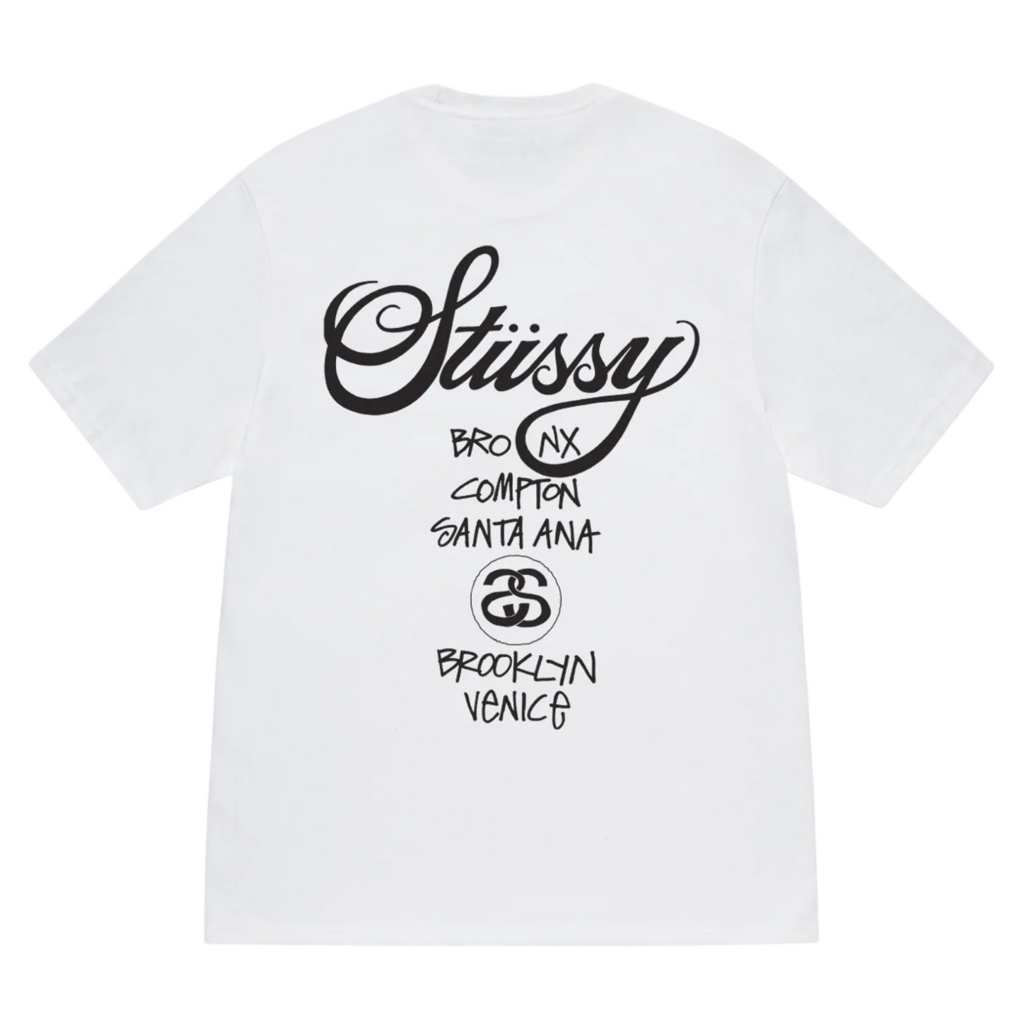 Polera Stussy World Tour White
