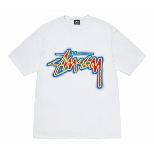 Polera Stussy Thermal Stock White