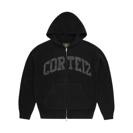 Sweater Corteiz 3M College Knit Zip Black