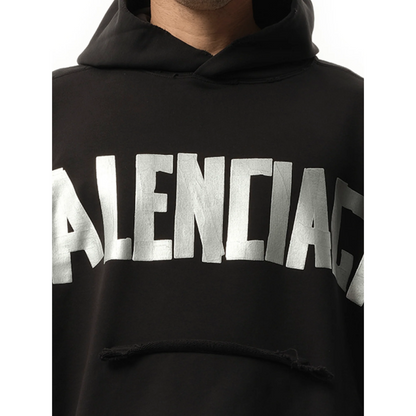 Poleron Balenciaga Ripped Pocket Faded Black/Silver
