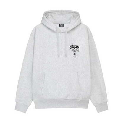 Poleron Stussy World Tour Ash Heather