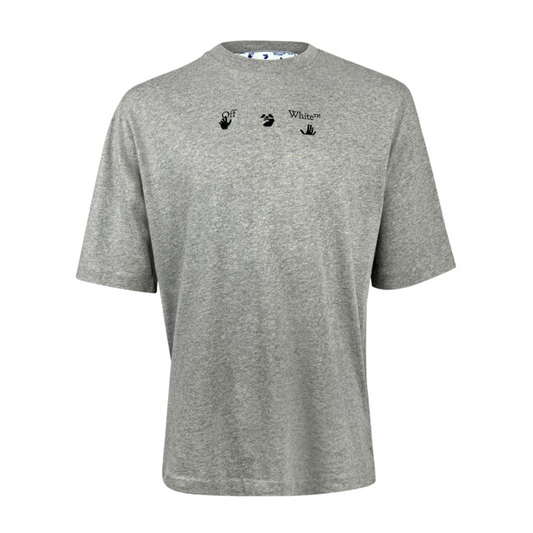 Polera Off-White Negative Mark Over Skate Melange Grey - L