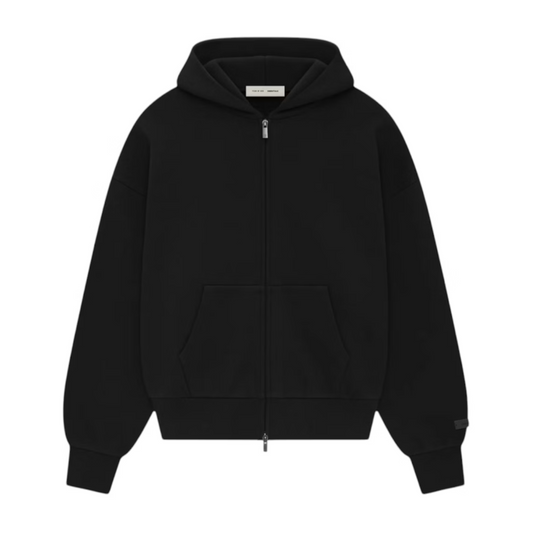 Poleron Essentials Classic Full Zip-Up Jet Black