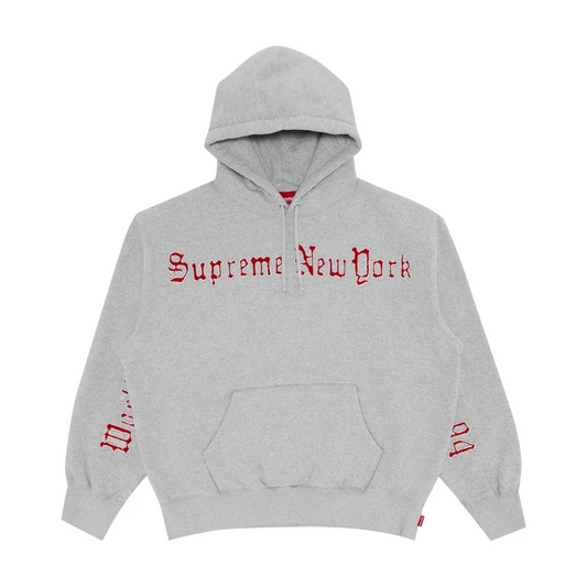 Poleron Contrast Cutout Hooded Sweatshirt Heather Grey
