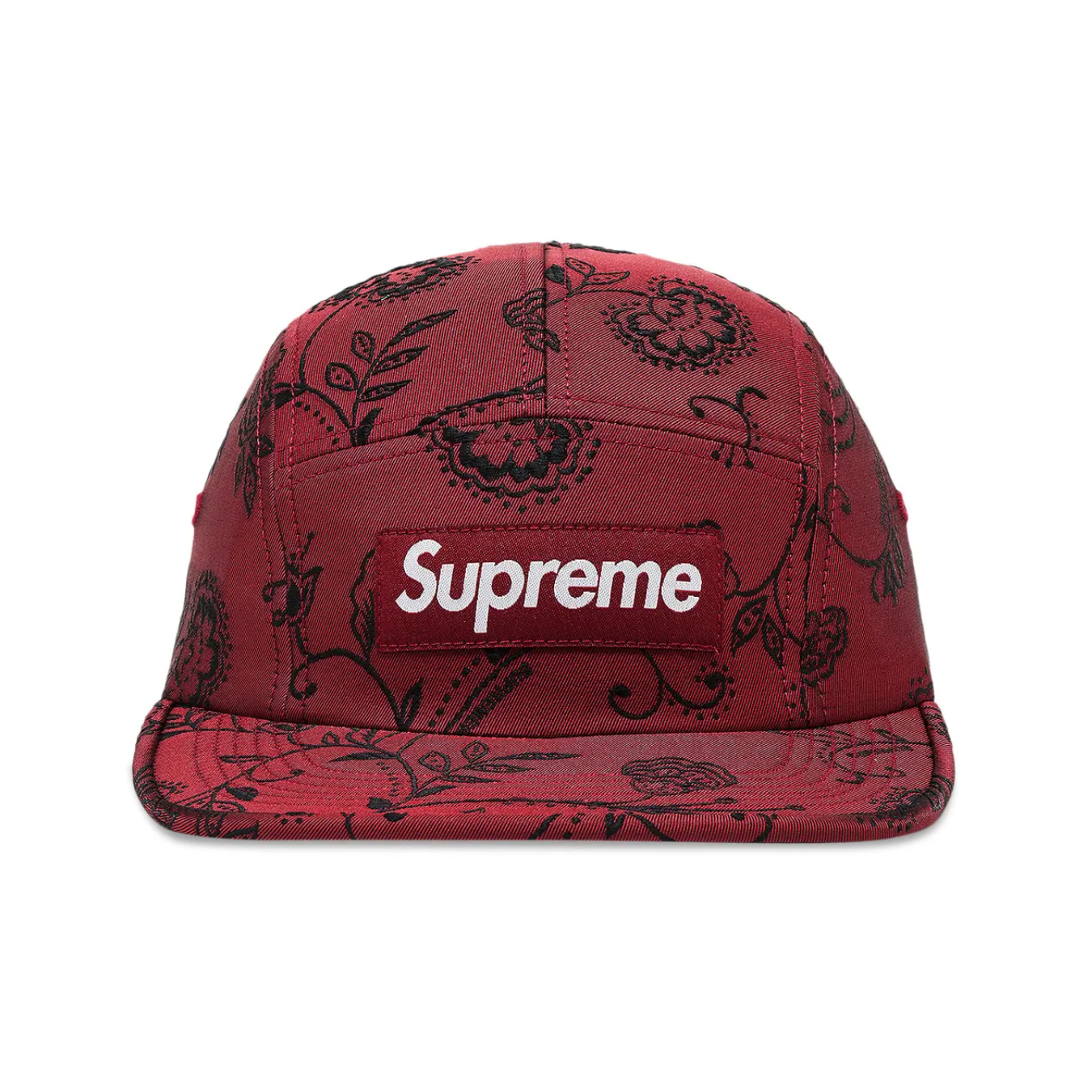 Gorro Supreme Floral Jacquard Camp Cap Red