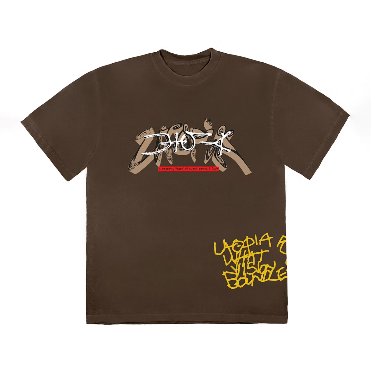 Polera Travis Scott Utopía Merch Brown