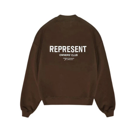 Poleron Represent Owners Club Crewneck Brown