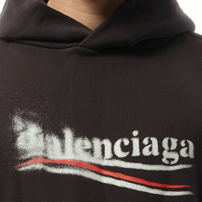 Poleron Balenciaga Political Stencil Medium Fit Faded Black