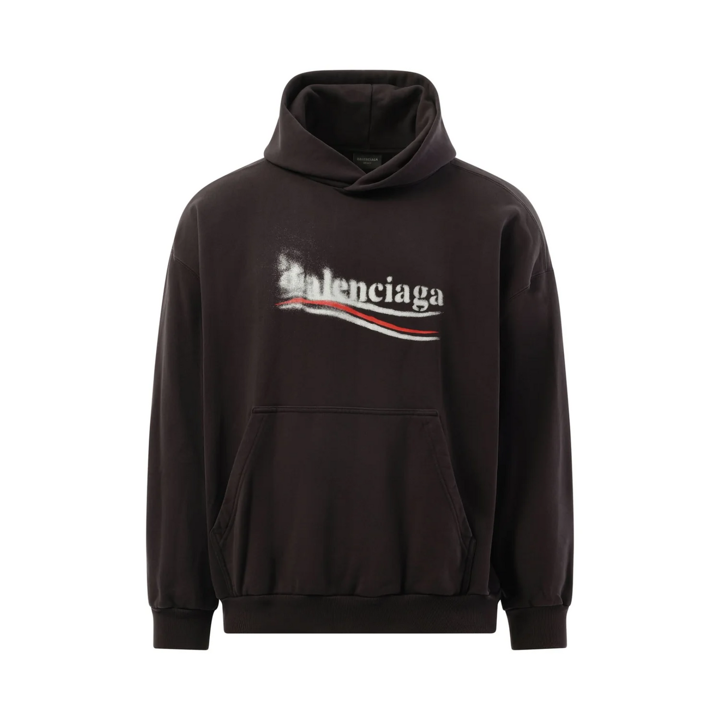 Poleron Balenciaga Political Stencil Medium Fit Faded Black