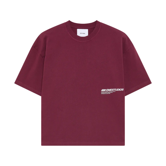 Polera Eme Studios Roots Burgundy Oversized - XL