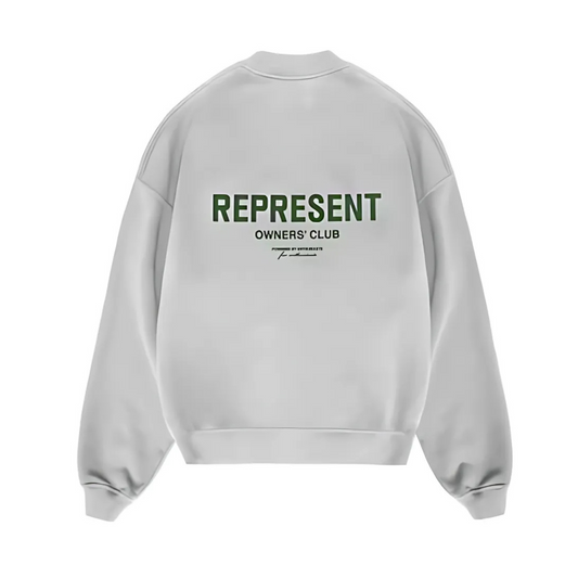 Poleron Represent Owners Club Sweater Grey/Racing Green