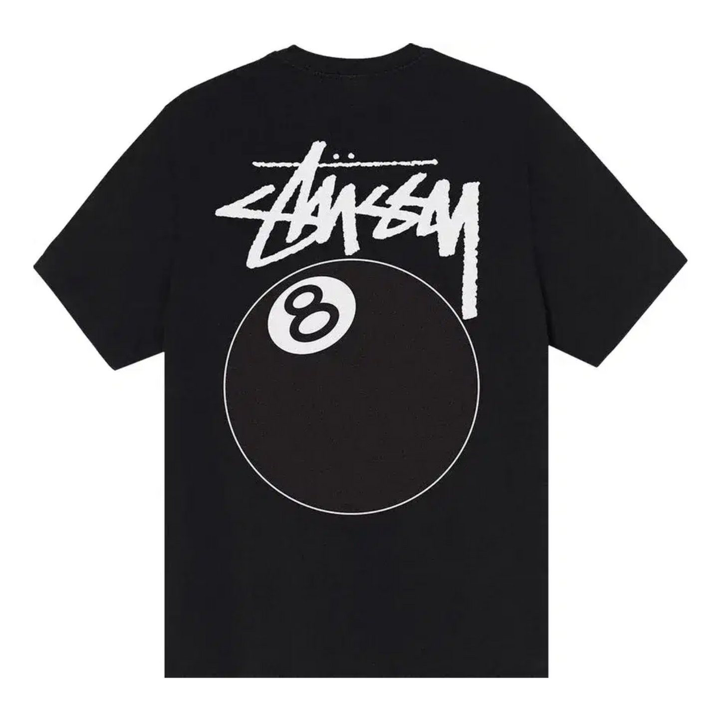 Polera Stussy 8 Ball Pig Dyed Black