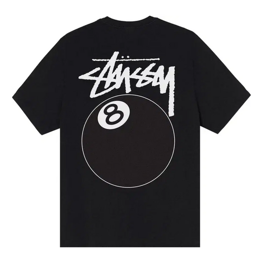 Polera Stussy 8 Ball Pig Dyed Black