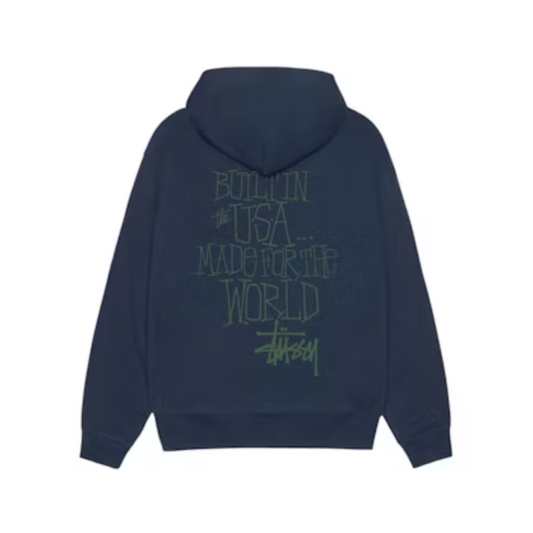Poleron Stussy Built in Usa Navy - L