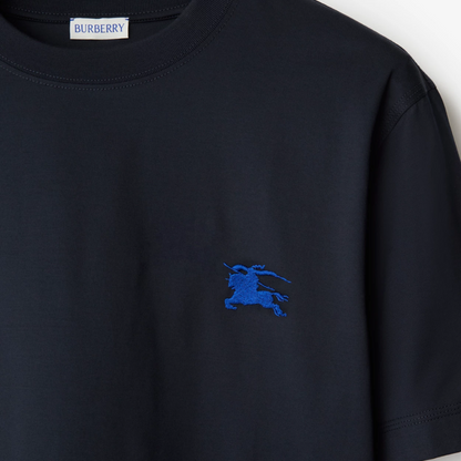 Polera Burberry Embroidery Small Logo Black