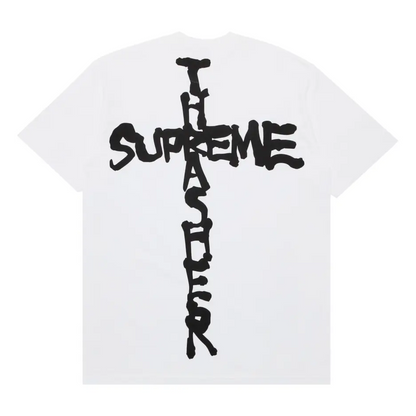 Polera Supreme x Thrasher Cross White