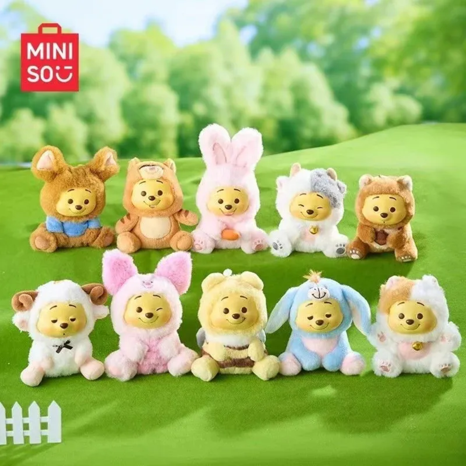 Miniso Winnie the Pooh keychain Naughty Team Blindbox