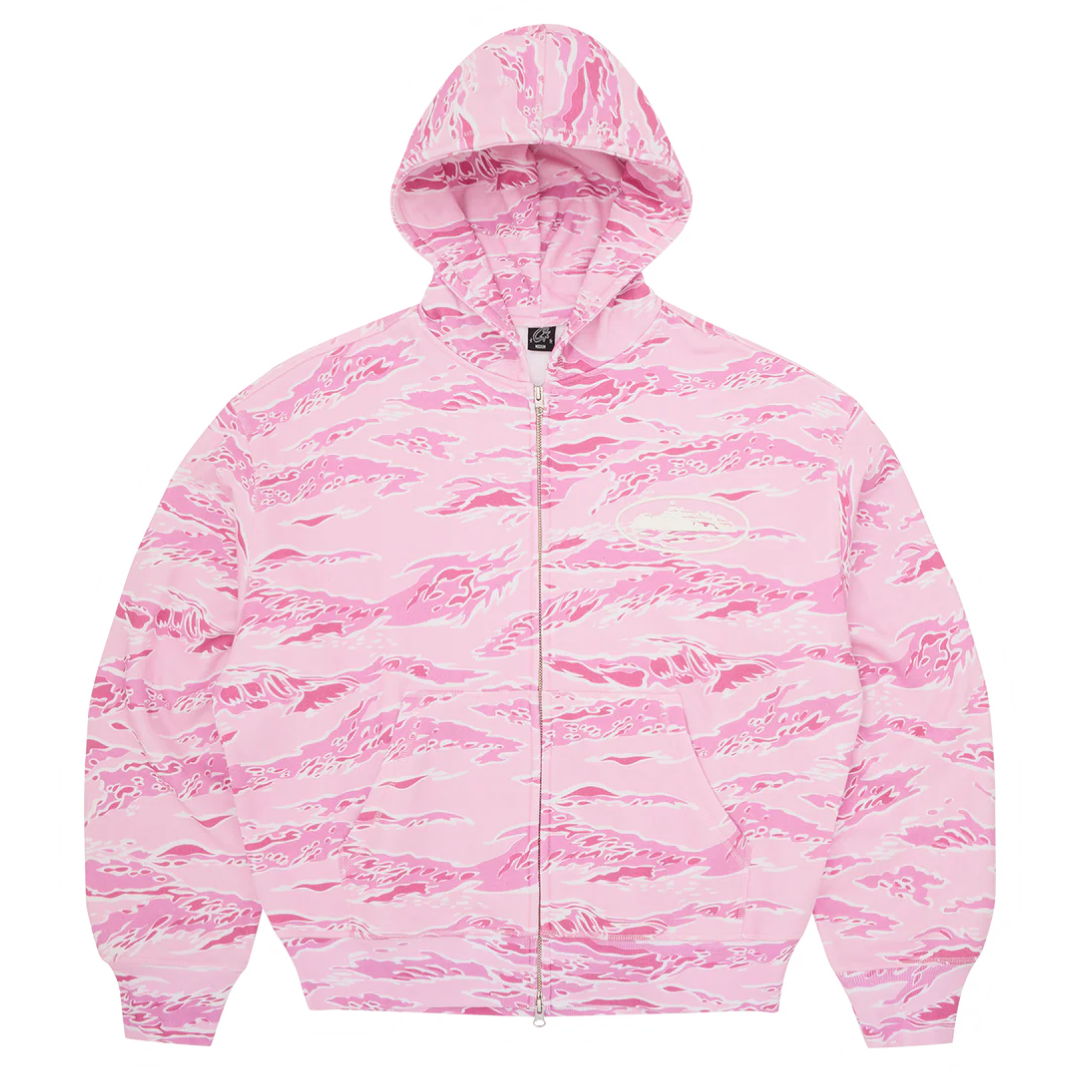 Poleron Corteiz Island Puff Pink Tiger