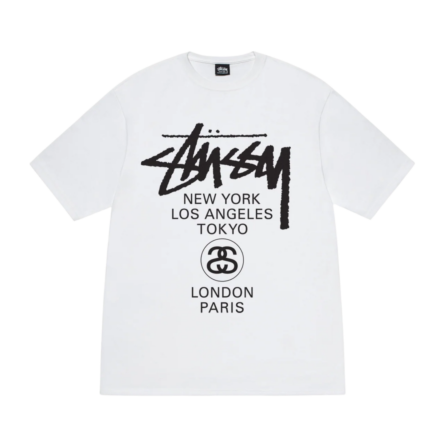 Polera Stussy World Tour White
