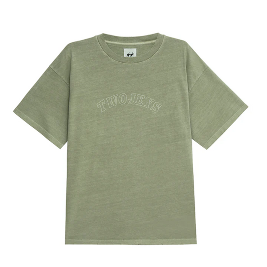 Polera Twojeys Pigment Dyed Green Varsity