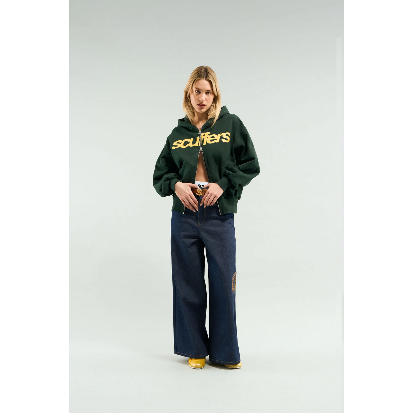 Poleron Scuffers Essential Green Zipper