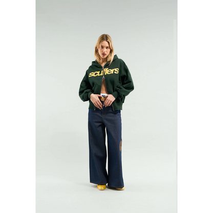 Poleron Scuffers Essential Green Zipper