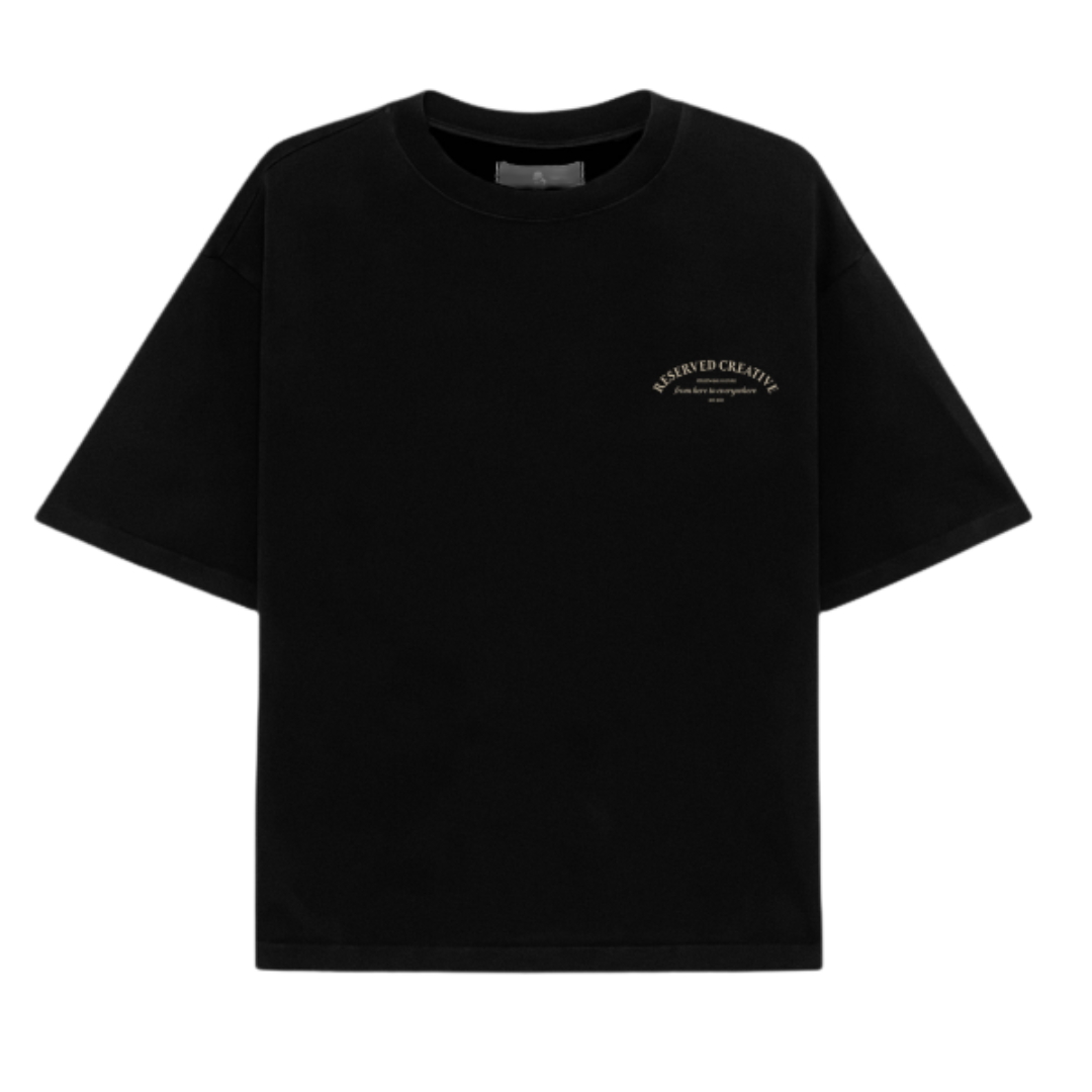 Polera Reserved Monaco Heavyweight Boxy Negra