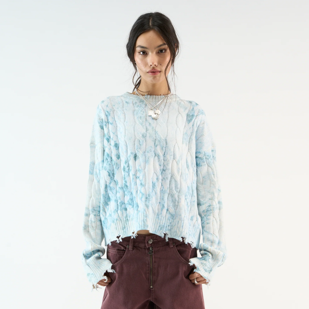 Sweater Scuffers Trench Blue Snake