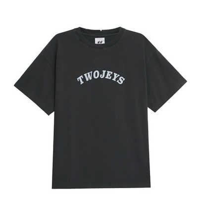 Polera Twojeys Stone Washed Black Varsity
