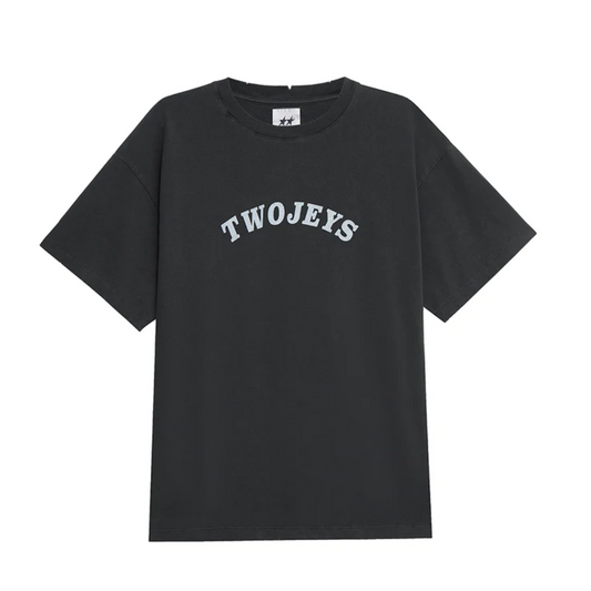 Polera Twojeys Stone Washed Black Varsity
