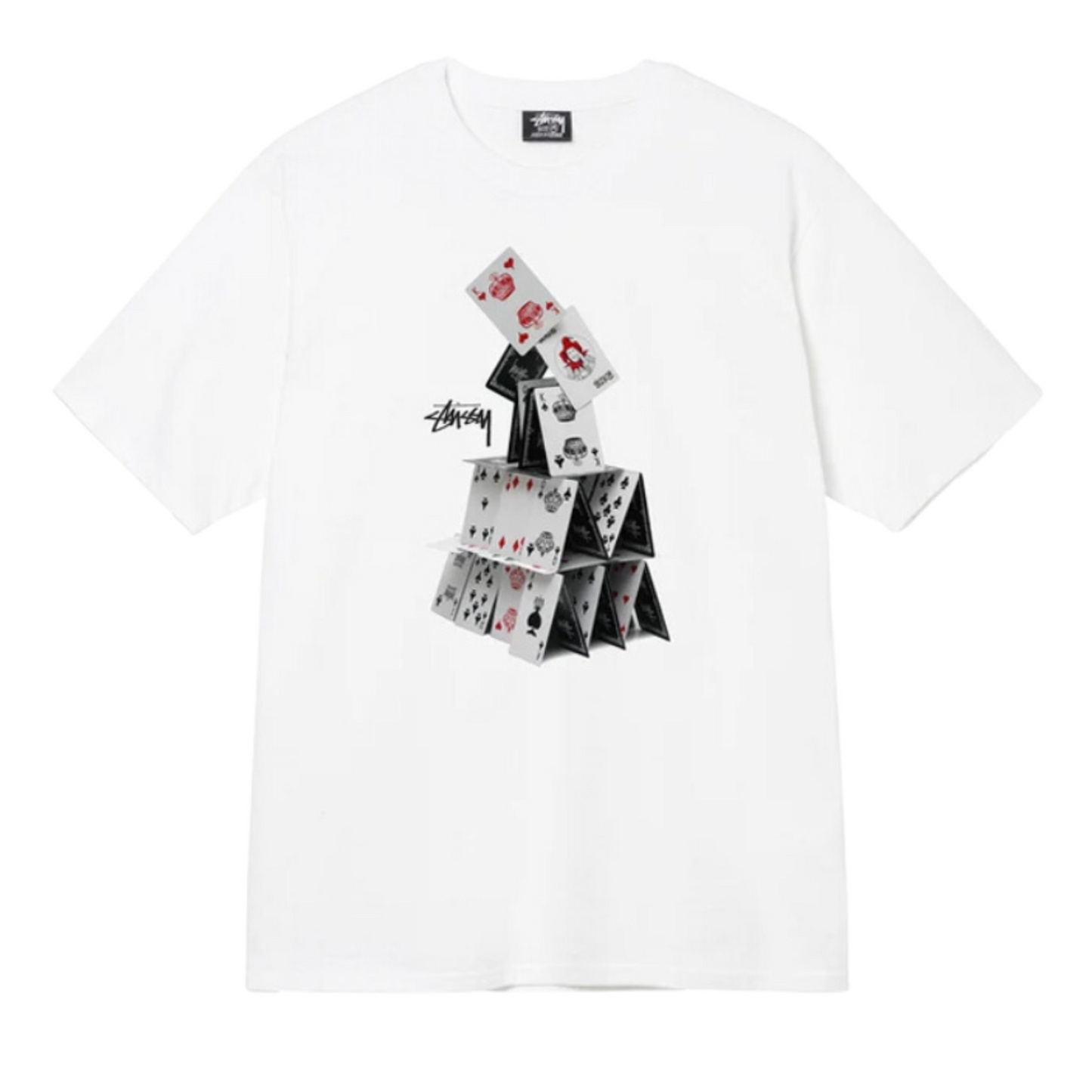 Polera Stussy House of Cards White - M