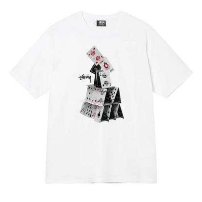 Polera Stussy House of Cards White - M
