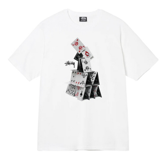 Polera Stussy House of Cards White - M