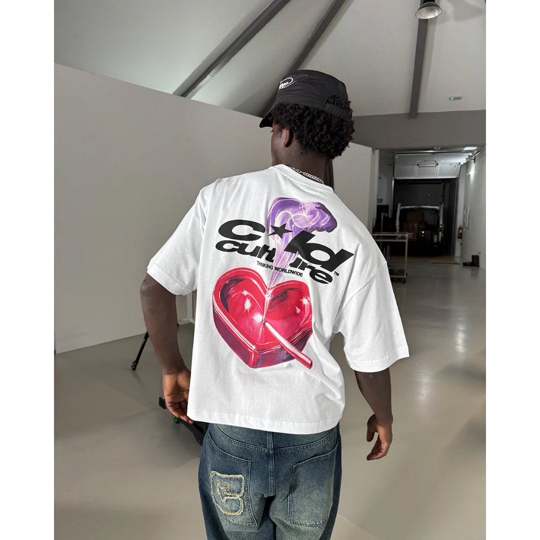 Polera Cold Culture Heart Ashtray White