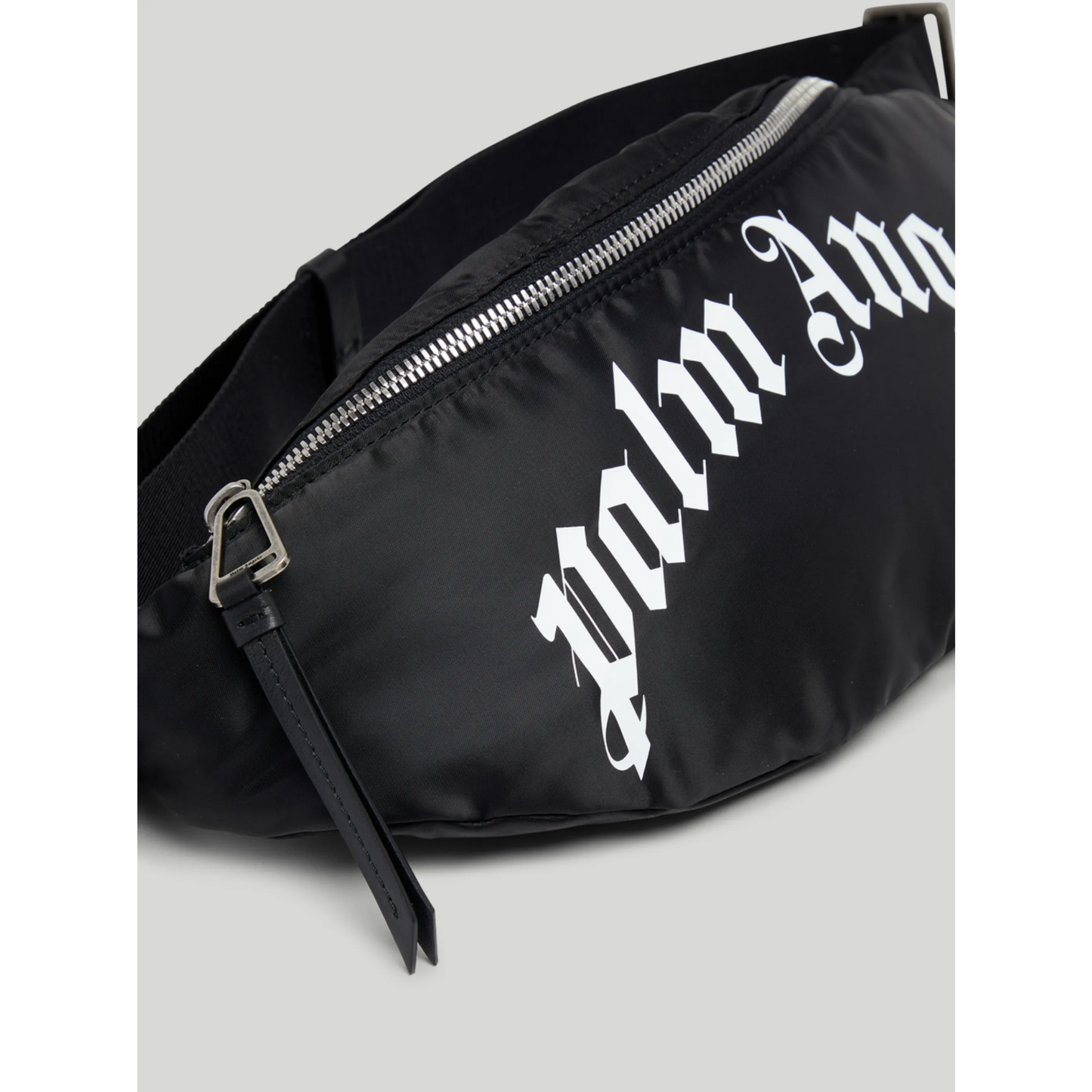 Palm Angels Curved Logo Fannypack Black White