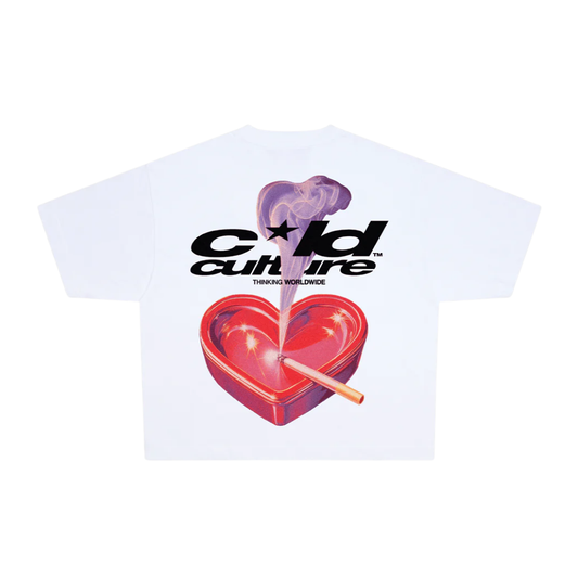 Polera Cold Culture Heart Ashtray White