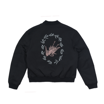 More Amor Bomber Jacket Crane Black Intemperie