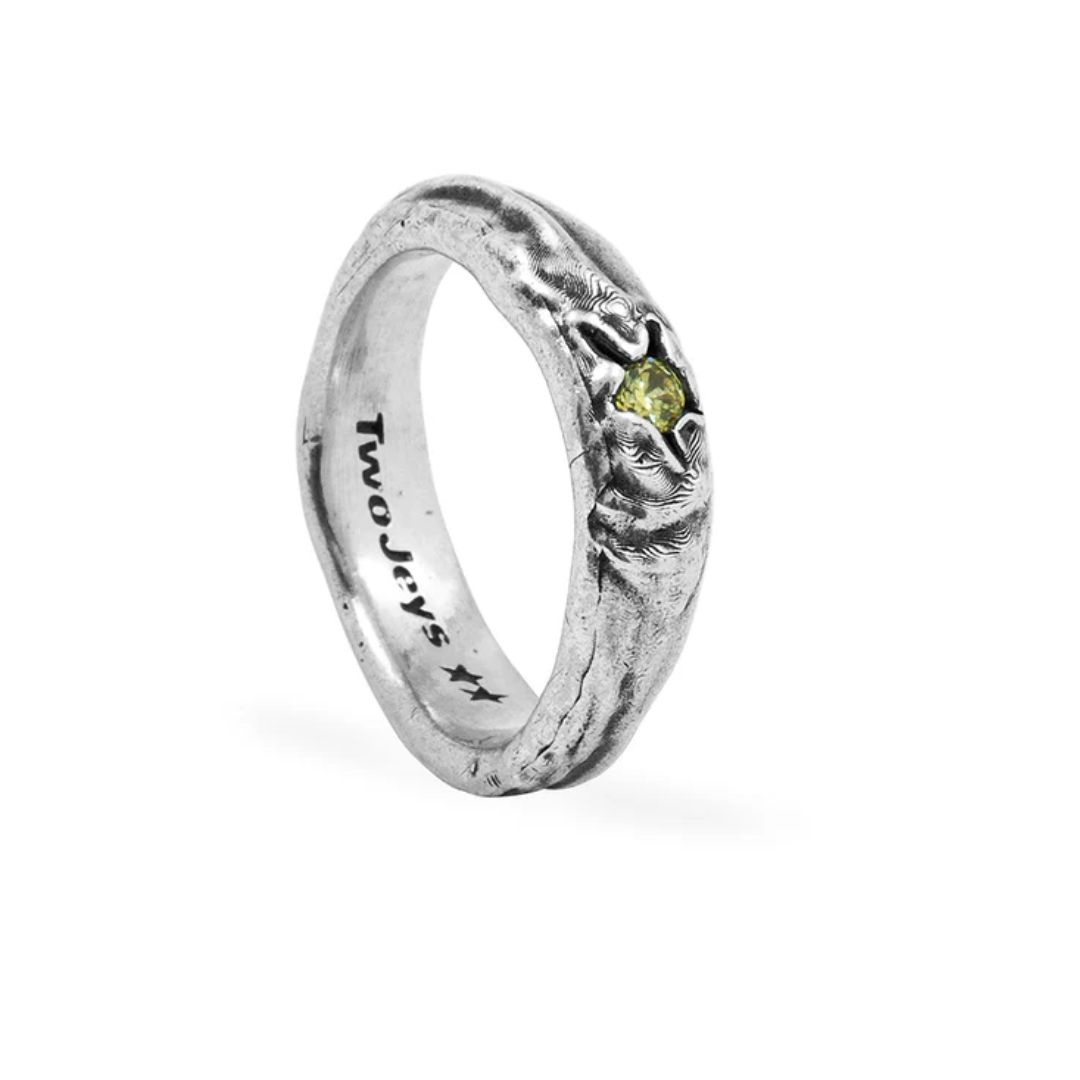 Anillo Twojeys Yellow Stone Silver