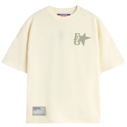 Polera Fake Gods Star Boxy Cream