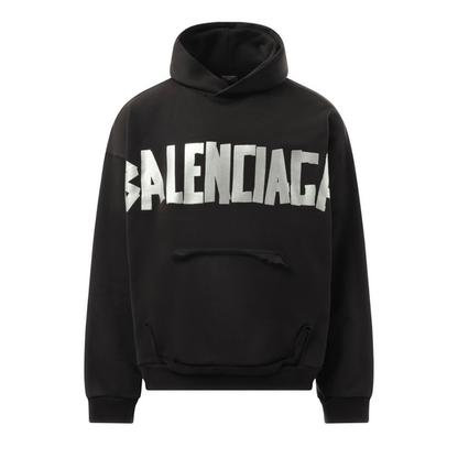 Poleron Balenciaga Ripped Pocket Faded Black/Silver