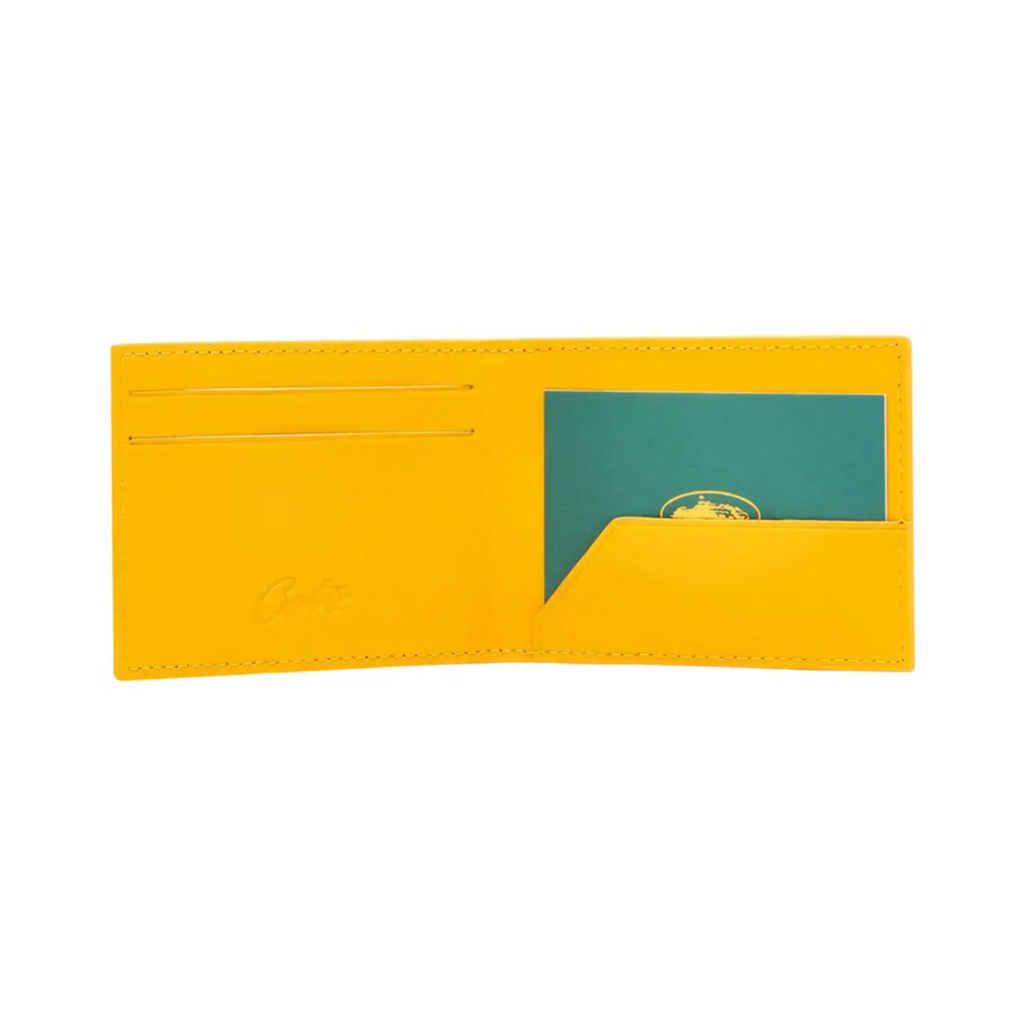 Billetera Corteiz Leather Card Holder Yellow