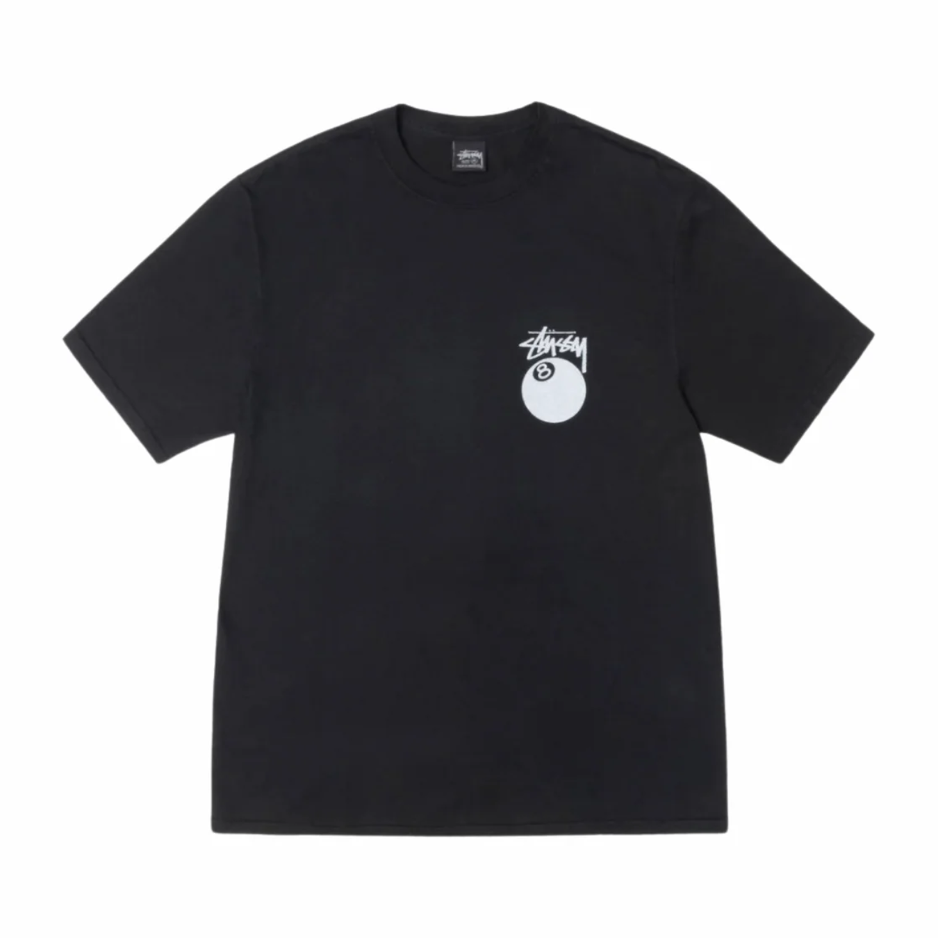 Polera Stussy 8 Ball Pig Dyed Black